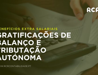 Gratificações Balanço Tributação Autónoma